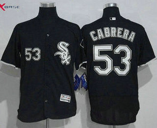 Melky Cabrera #53 Chicago White Sox Majestic Mens 2016 Limited Flex Base Jersey - Black