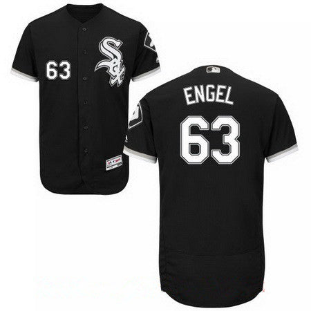 Adam Engel #63 Chicago White Sox Majestic Mens Limited Flex Base Jersey - Black