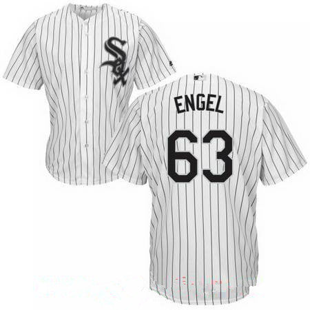 Adam Engel #63 Chicago White Sox Majestic Mens Home Limited Cool Base Jersey - White