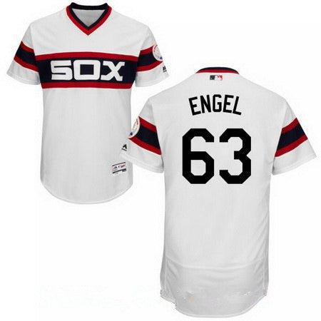 Adam Engel #63 Chicago White Sox Majestic Mens Pullover Limited Flex Base Jersey - White