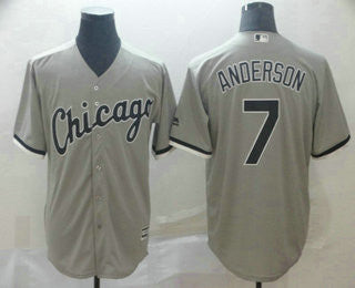 Tim Anderson #7 Chicago White Sox Mens Limited Cool Base Jersey - Gray