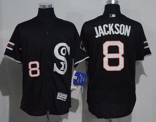 Bo Jackson #8 Chicago White Sox Majestic Mens 2016 Retro Limited Flex Base Jersey - Black