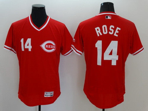 Pete Rose #14 Cincinnati Reds Majestic Mens 2016 Retired Pullover Flexbase Limited Baseball Jersey - Red