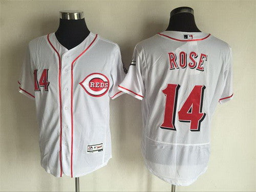 Pete Rose #14 Cincinnati Reds Majestic Mens 2016 Retired Flexbase Limited Baseball Jersey - White