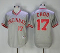 Cincinnati Reds #17 Majestic Mens 2013 Shin Soo Choo Pullover Cooperstown Limited Jersey - Gray