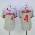 Brandon Phillips #4 Cincinnati Reds Majestic Mens 2016 Flexbase Limited Baseball Jersey - Gray