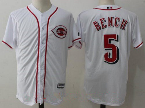 Johnny Bench #5 Cincinnati Reds Mens Limited Retired Cool Base Jersey - White