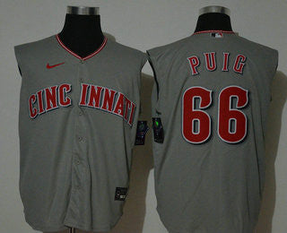 Cincinnati Reds #66 Nike Mens 2020 Yasiel Puig Cool Refreshing Sleeveless Fan Limited Jersey - Gray