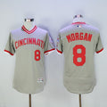 Joe Morgan #8 Cincinnati Reds Majestic Mens 2016 Retired Pullover Flexbase Limited Baseball Jersey - Gray