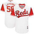 Luis Castillo #58 Cincinnati Reds Majestic Mens 2017 La Piedra Players Weekend Authentic Jersey - White
