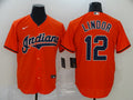 Francisco Lindor #12 Cleveland Indians Nike Mens Limited Cool Base Jersey - Orange