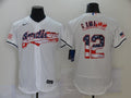 Francisco Lindor #12 Cleveland Indians Nike Mens Usa Flag Limited Flex Base Jersey - White