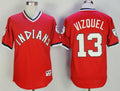 Cleveland Indians #13 Majestic Mens Omar Vizquel Retired Pullover Cooperstown Limited Cool Base Jersey - Red