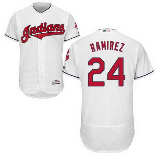 Manny Ramirez #24 Cleveland Indians Majestic Mens 2016 Retired Flexbase Limited Baseball Jersey - White