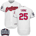 Jim Thome #25 Cleveland Indians Majestic Mens 2016 Home World Series Patch Limited Flex Base Jersey - White