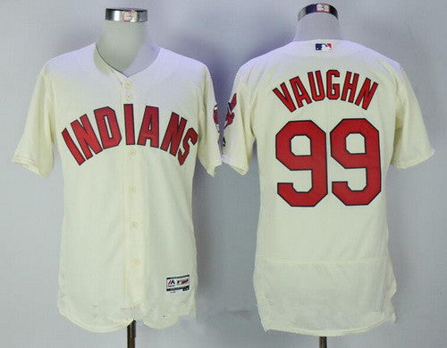 Rick Vaughn #99 Cleveland Indians Majestic Mens Limited Flex Base Jersey - Cream