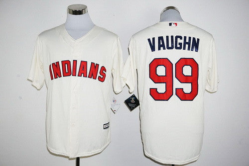 Rick Vaughn #99 Cleveland Indians Mens Retired Name Limited Cool Base Baseball Jersey - Cream