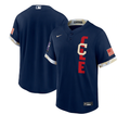 Cleveland Indians Mens 2021 Blank Star Limited Cool Base Jersey - Navy