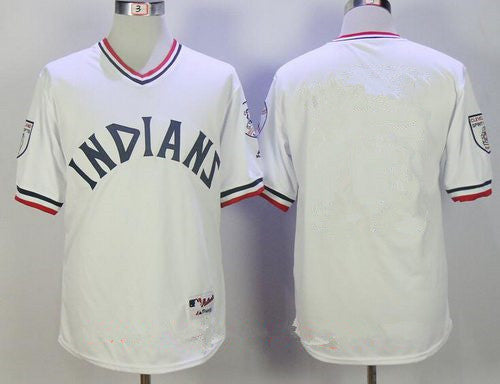 Cleveland Indians Majestic Mens Blank Cooperstown Limited Cool Base Jersey - White