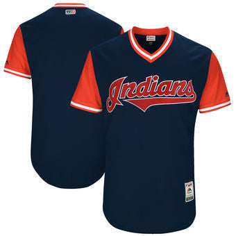 Cleveland Indians Majestic Mens 2017 Players Weekend Authentic Team Jersey - Navy
