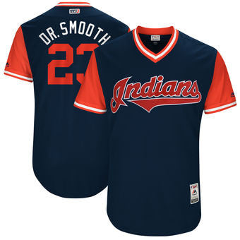 Michael Brantley #23 Cleveland Indians Majestic Mens 2017 Dr Smooth Players Weekend Authentic Jersey - Navy