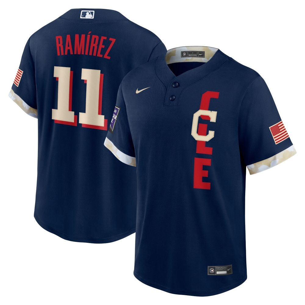 Jose Ramirez #11 Mens 2021 Cleveland Star Game Gift Cleveland Fans Player Jersey - Navy