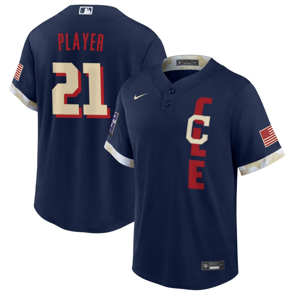 Cleveland Navy Mens 2021 Star Game Gift Cleveland Fans Custom Jersey