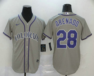 Nolan Arenado #28 Colorado Rockies Nike Mens Limited Cool Base Jersey - Gray
