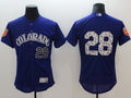 Nolan Arenado #28 Colorado Rockies Mens 2018 Spring Training Authentic Flex Base Jersey - Purple