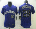 Nolan Arenado #28 Colorado Rockies Nike Mens Limited Flex Base Jersey - Purple