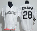 Nolan Arenado #28 Colorado Rockies Majestic Mens Home Limited Cool Base Jersey - White