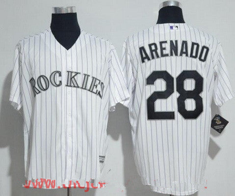 Nolan Arenado #28 Colorado Rockies Majestic Mens Home Limited Cool Base Jersey - White