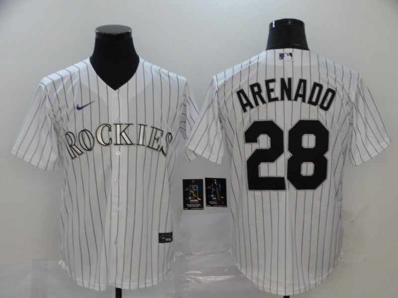 Nolan Arenado #28 Colorado Rockies Nike Mens Limited Cool Base Jersey - White