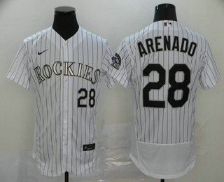 Nolan Arenado #28 Colorado Rockies Nike Mens Limited Flex Base Jersey - White