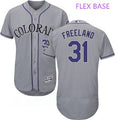 Kyle Freeland #31 Colorado Rockies Majestic Mens Road Limited Flex Base Jersey - Gray
