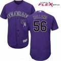 Greg Holland #56 Colorado Rockies Majestic Mens Alternate Limited Flex Base Jersey - Purple