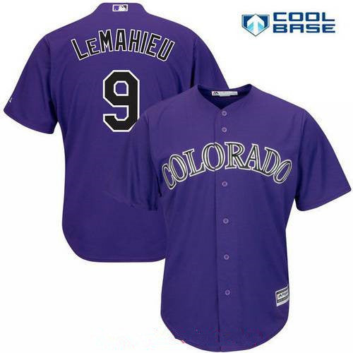 Dj Lemahieu #9 Colorado Rockies Majestic Mens Alternate Limited Cool Base Jersey - Purple