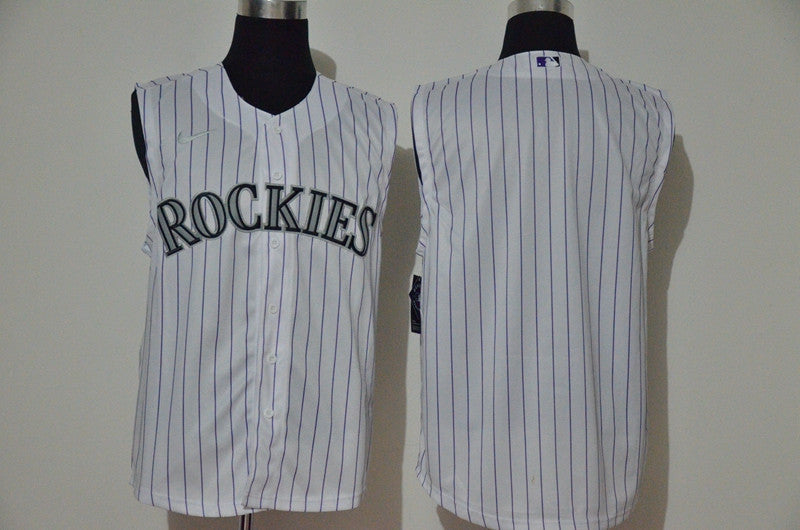 Colorado Rockies Nike Mens 2020 Blank Cool Refreshing Sleeveless Fan Limited Jersey - White