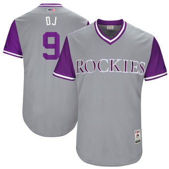 Dj Lemahieu #9 Colorado Rockies Majestic Mens 2017 Dj Players Weekend Authentic Jersey - Gray