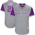Jonathan Lucroy Colorado Rockies Majestic Mens 2017 Luc Players Weekend Authentic Jersey - Gray