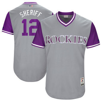 Mark Reynolds Colorado Rockies Majestic Mens 2017 Sheriff Players Weekend Authentic Jersey - Gray