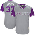 Pat Neshek #17 Colorado Rockies Majestic Mens 2017 Neshek Players Weekend Authentic Jersey - Gray