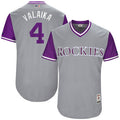 Pat Valaika #4 Colorado Rockies Majestic Mens 2017 Valaika Players Weekend Authentic Jersey - Gray