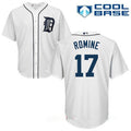 Andrew Romine #17 Detroit Tigers Majestic Mens Home Limited Cool Base Jersey - White