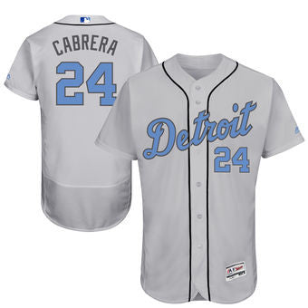 Miguel Cabrera #24 Detroit Tigers Majestic Mens Fathers Day Limited Flex Base Jersey - Gray