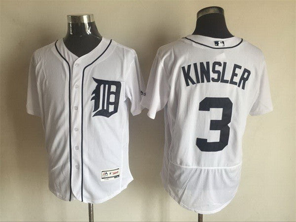Ian Kinsler #3 Detroit Tigers Mens 2015 Home Limited Cool Base Jersey - White