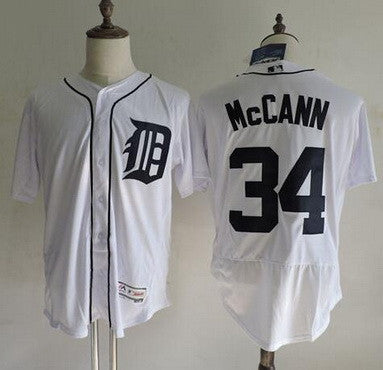 James Mccann #34 Detroit Tigers Majestic Mens 2016 Home Flexbase Limited Baseball Jersey - White