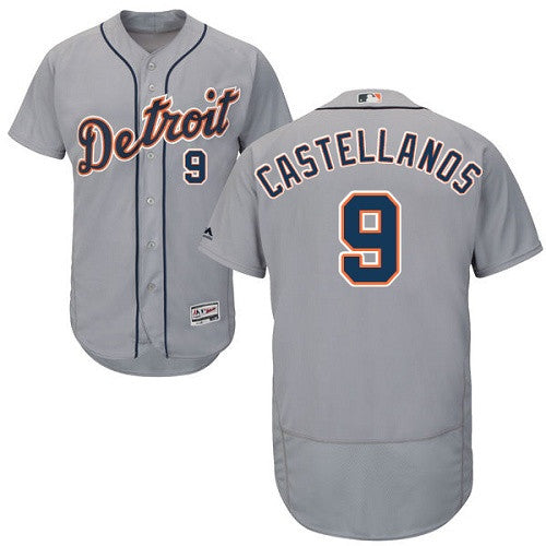 Nick Castellanos #9 Detroit Tigers Mens Flexbase Authentic Jersey - Grey