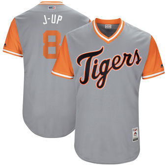 Justin Upton #8 Detroit Tigers Majestic Mens 2017 J Up Players Weekend Authentic Jersey - Gray