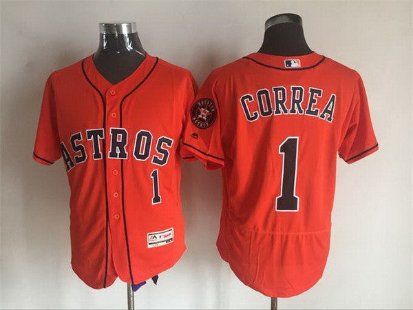 Carlos Correa #1 Houston Astros Majestic Mens 2016 Flexbase Limited Baseball Jersey - Orange